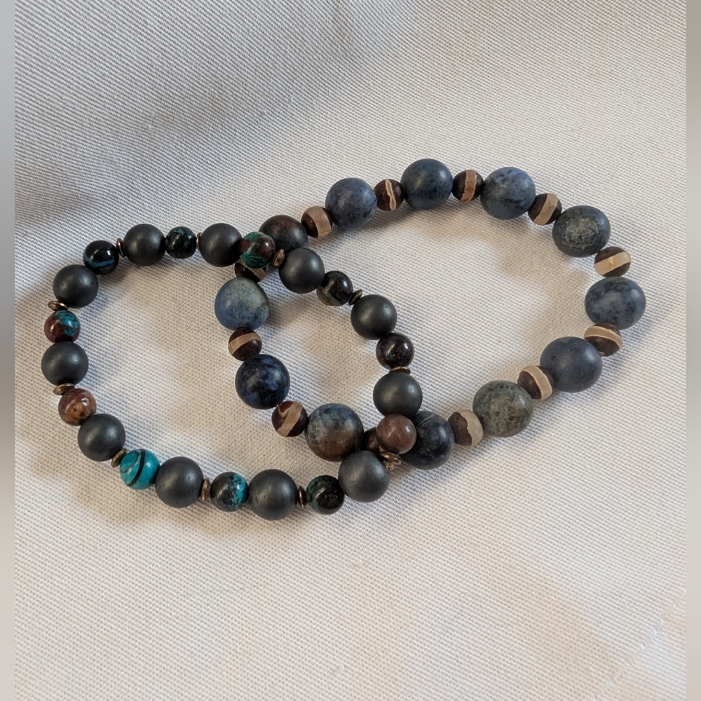 Handmade Beaded Stretch Bracelets Set